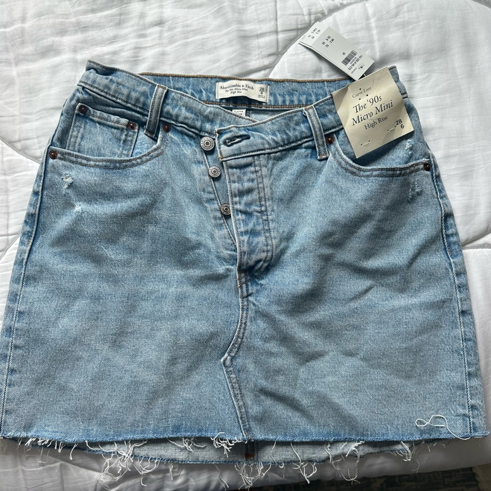 Abercrombie & Fitch Light Blue Denim Pencil Skirt